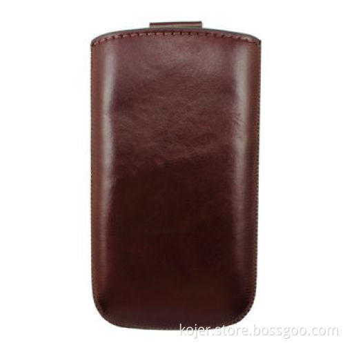 Genuine Leather Case for Apple's iPhone 4, Made of Cowhide, Retractable Pull-tab